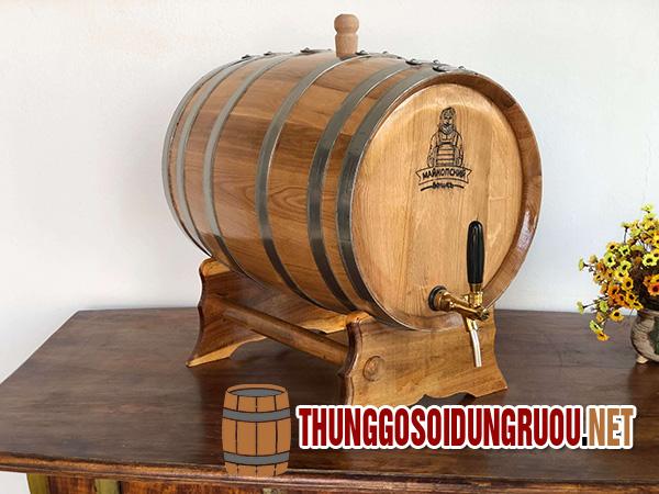 Trống rượu gỗ Thùng rượu gỗ sồi có tác dụng giải độc hiệu quả